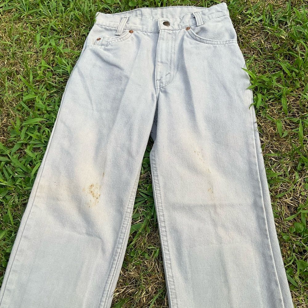 Authentic VTG 80s Gray Levis Orange Tab High Waist Jeans Size 14 Juniors/Youth - Picture 11 of 12